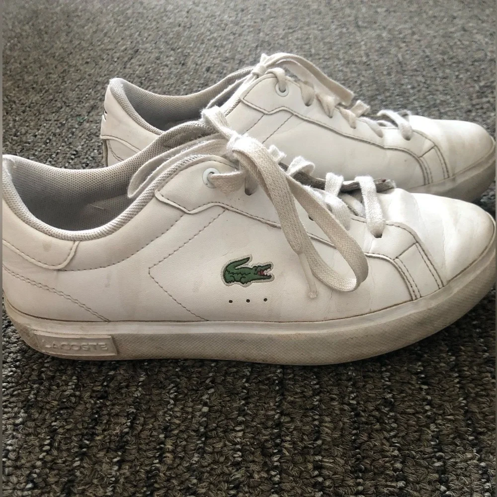 Lacoste Kids' White Sneakers Size 4 Euro 35.5 - Picture 2 of 12